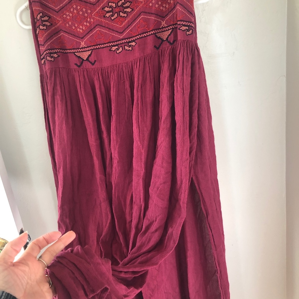 Double split highwaist boho skirt